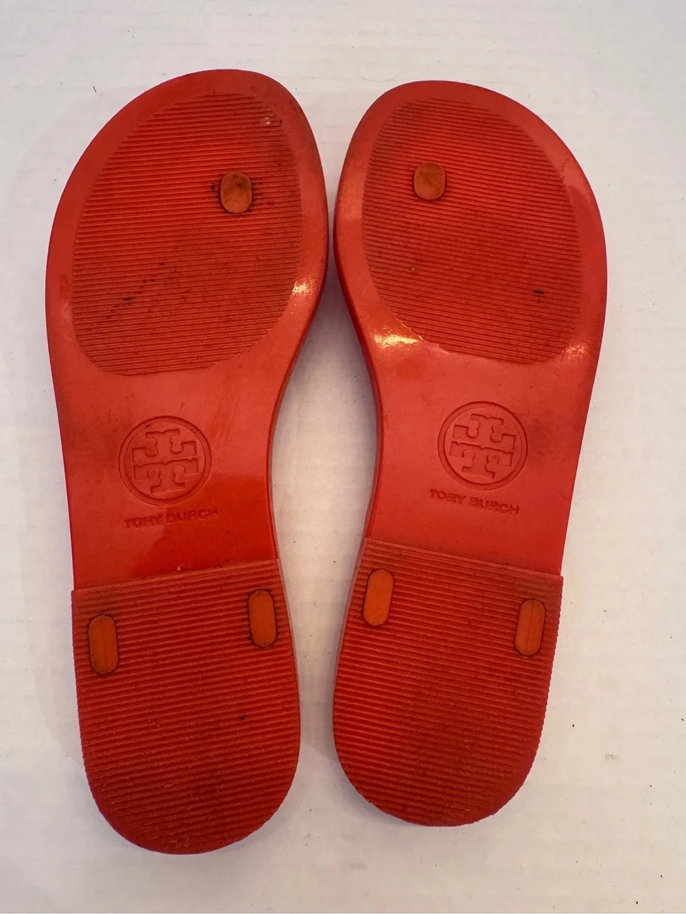 Tory Burch  Sandals  Jelly Orange  Thong /slip On Sandals Size 9M Summer Preppy
